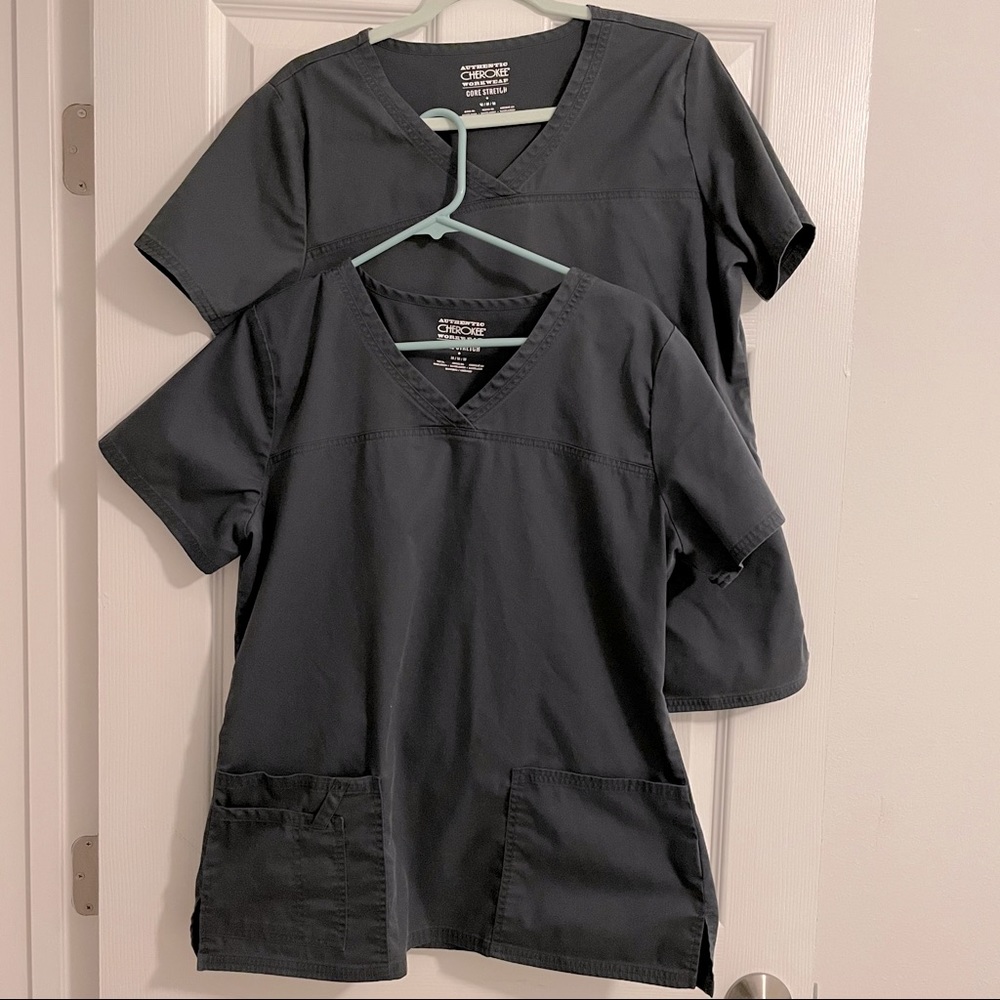Set of 2: Cherokee Workwear Scrub Top